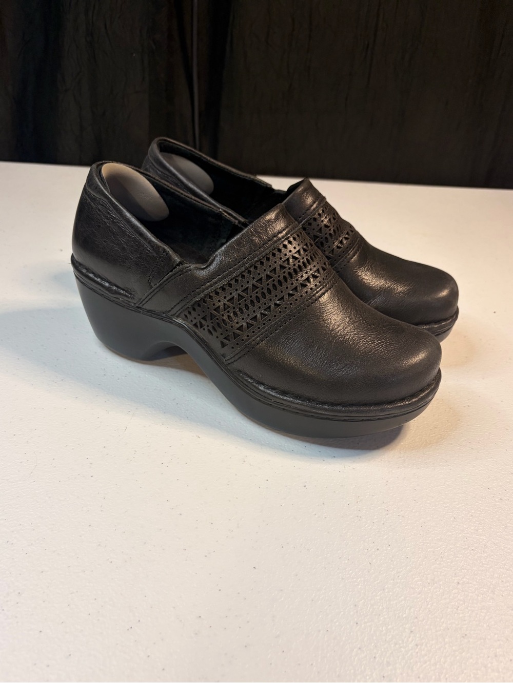 Ariat Black Leather Comfort Clogs Slip On Shoes Women's Size 6B